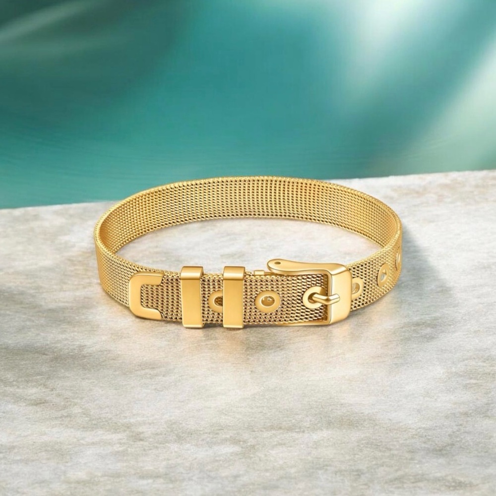 18k Gold plated steel Buckle Bracelet